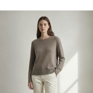 Jenni Kayne Everyday Crewneck Wool Blend Sweater - Taupe - S